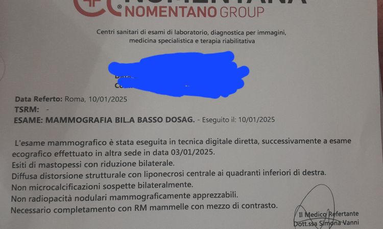 Liponecrosi e richiesta di risonanza - 79797