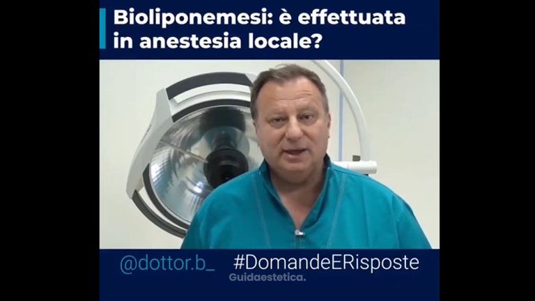 L'anestesia in un intervento di liposcultura-liposuzione con la mia tecnica Bioliponemesi - Dott. Dario Bazzano